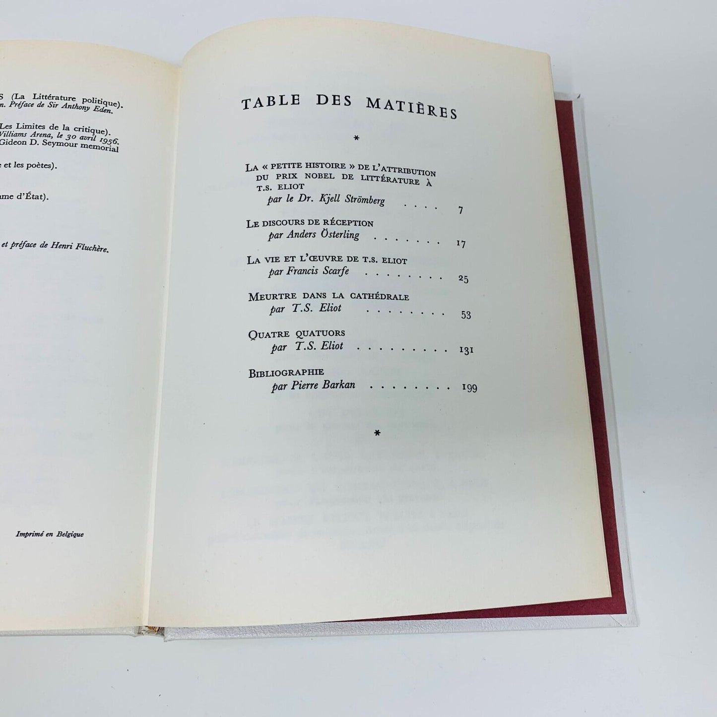 1963 Meurtre dans la Cathédrale Rombaldi Prix Nobel Thomas Stearns Eliot French