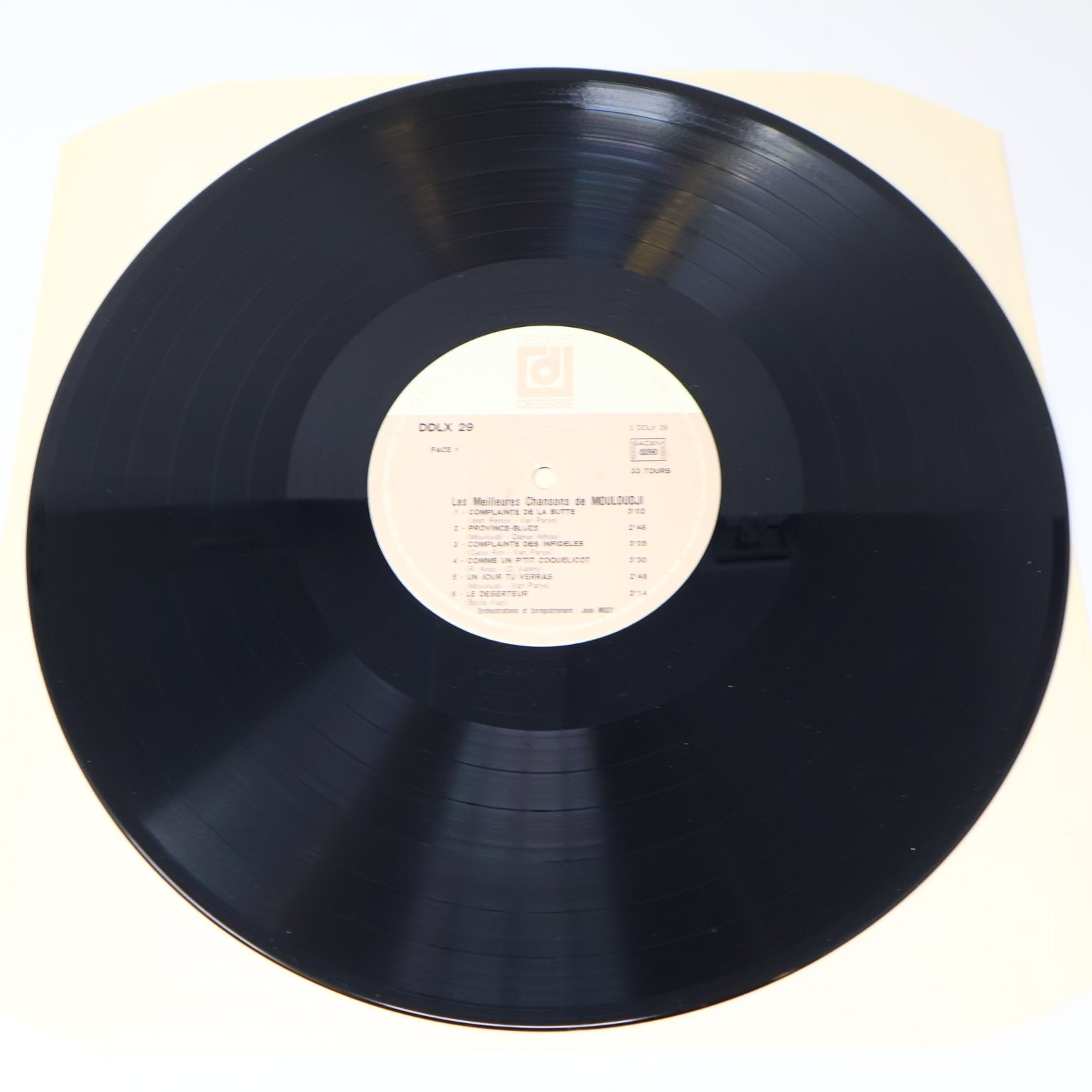 Mouloudji Les Meilleures Chansons 12" Record 1972 DDLX 29 Chanson 33RPM DDLX 29