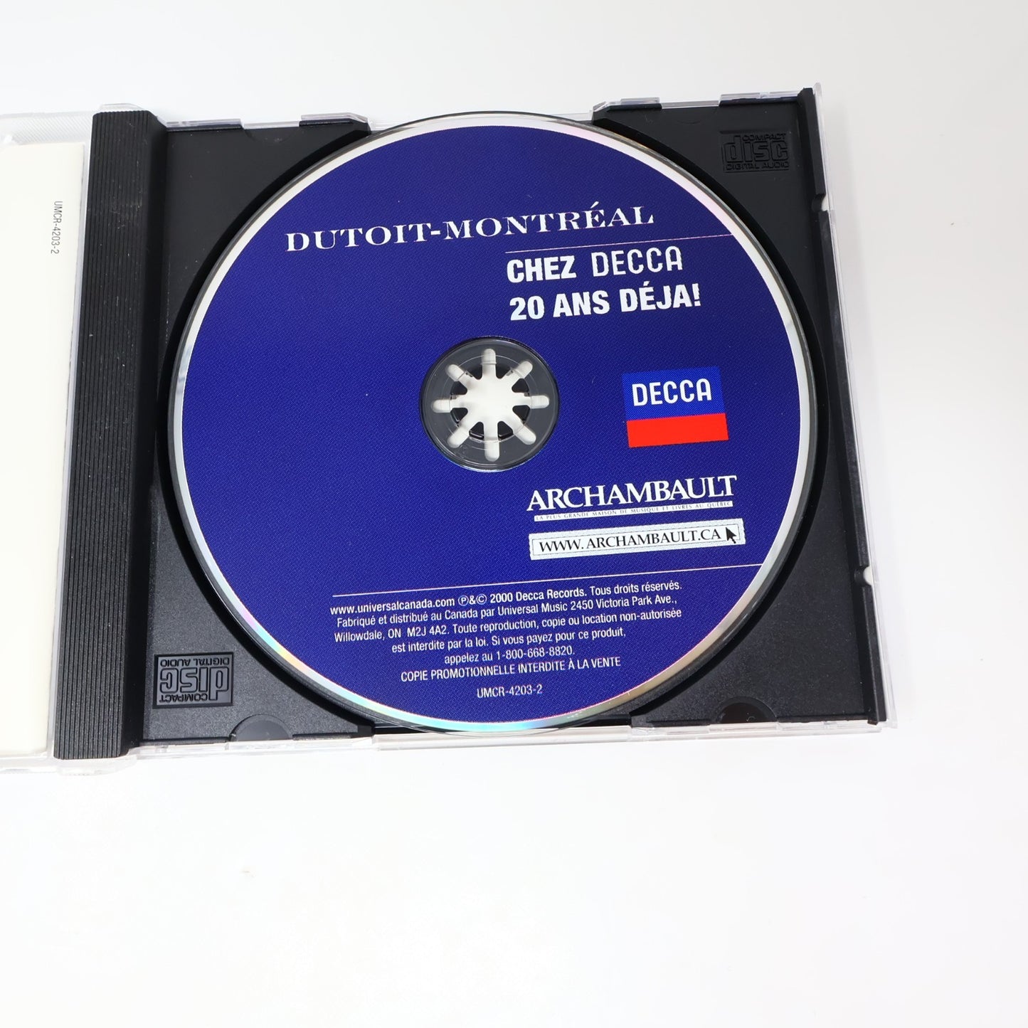 Charles Dutoit Lot 2 CD Dutoit-Montréal Chez Decca 20 Ans Déjà/Les Années Dutoit