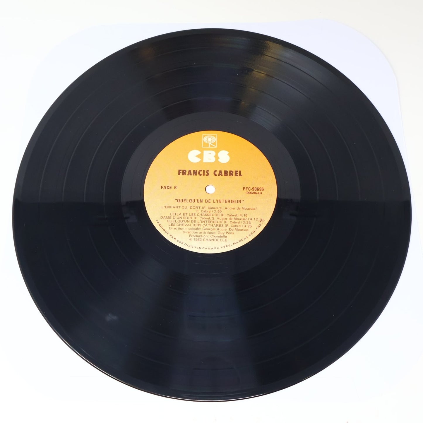Francis Cabrel Quelqu'un de l'intérieur LP Record 1983 CBS French Pop PFC 90696