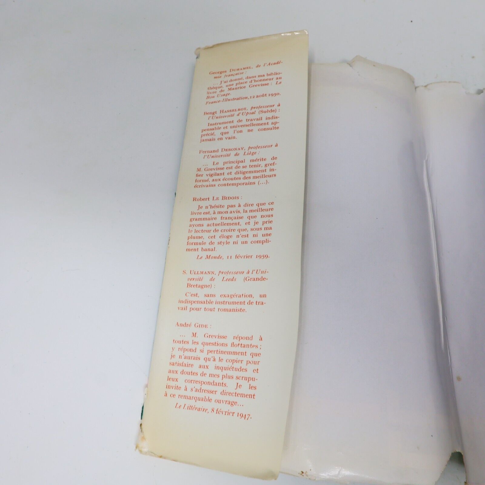 1964 Le Bon Usage Maurice Grevisse Grammaire Française Référence Duculot Relié