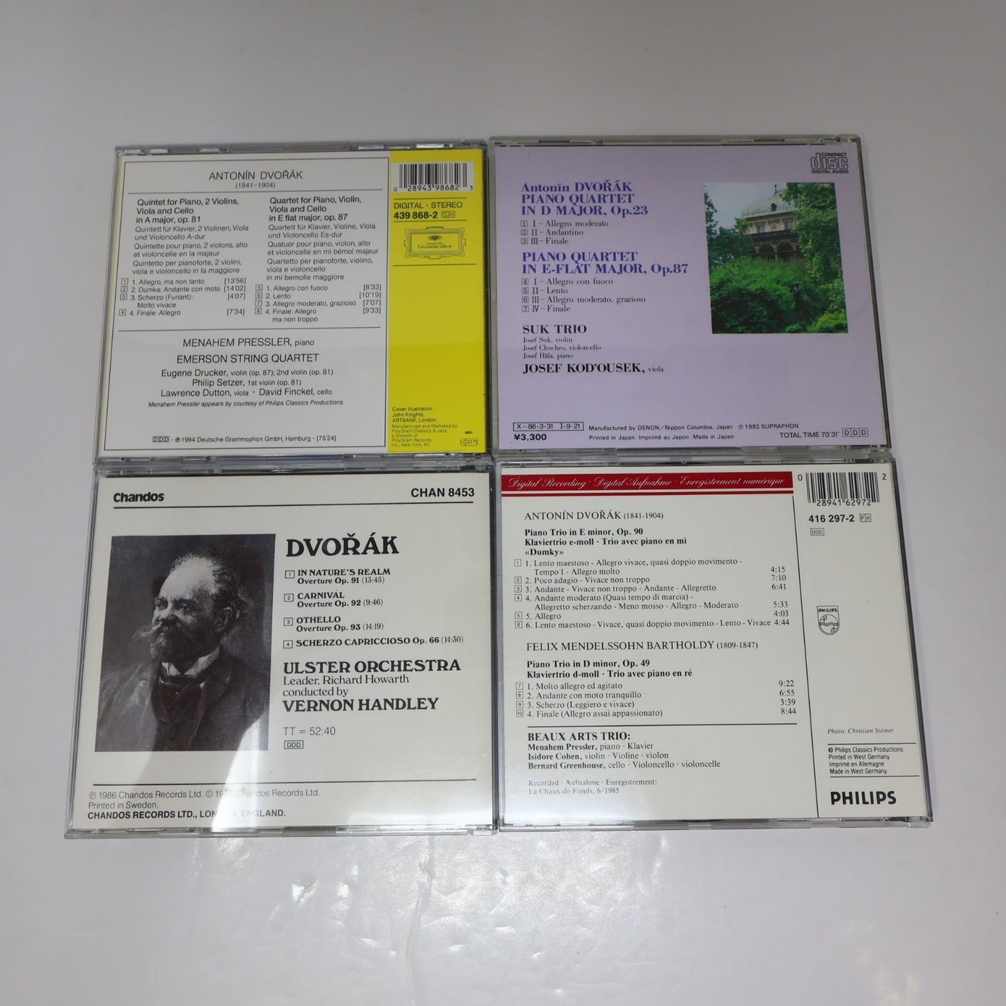 Dvorak 10 CD Lot Piano Quintets/Symphonies 3 6 8/Serenade/Waldesruhe/Overtures