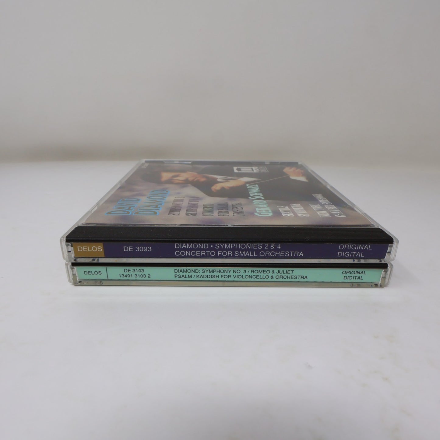David Diamond 2 CD Lot Gerard Schwarz Symphony #2-3-4/Romeo & Juliet/Psalm Delos