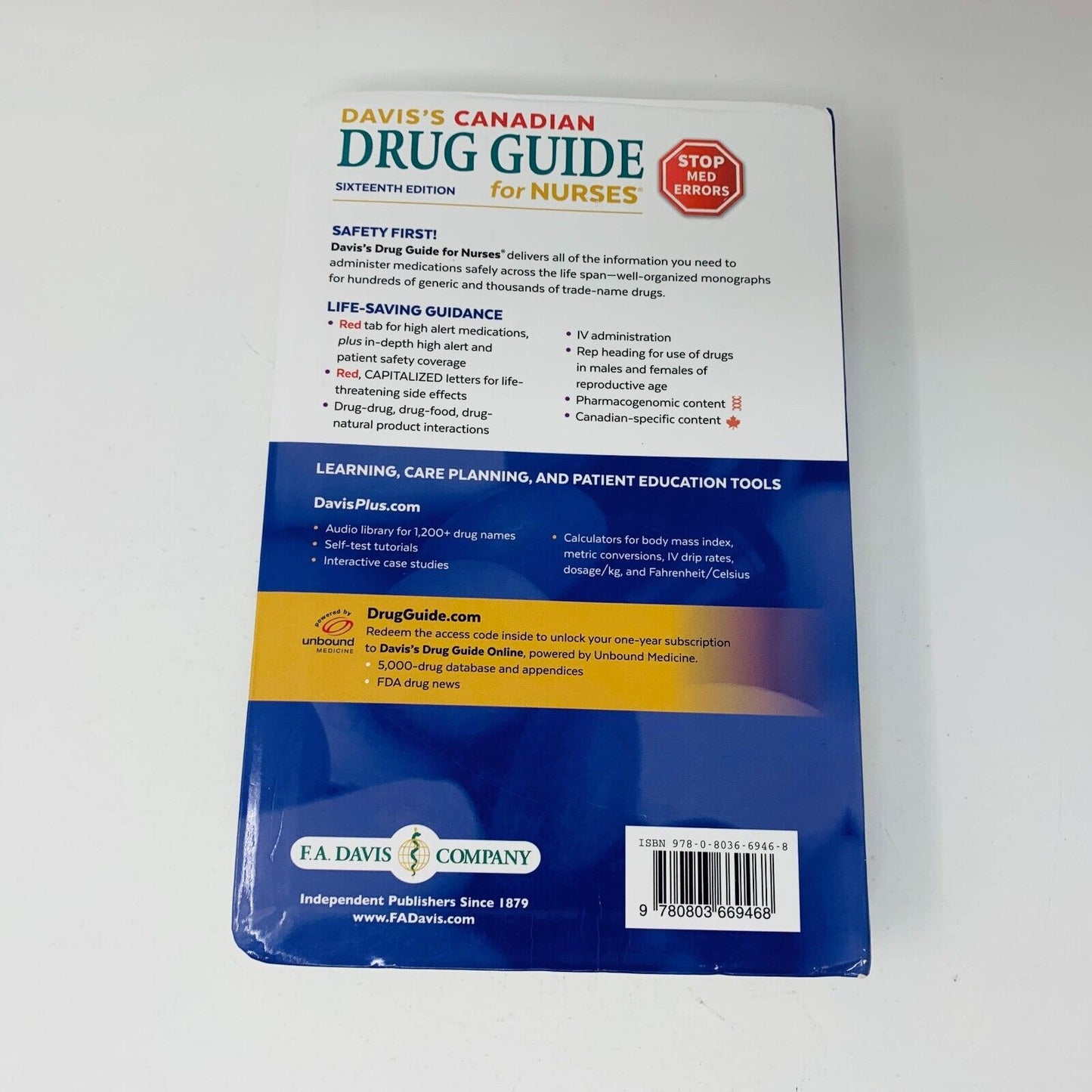 2019 Davis's Canadian Drug Guide for Nurses Sixteenth Edition Vallerand Sanoski