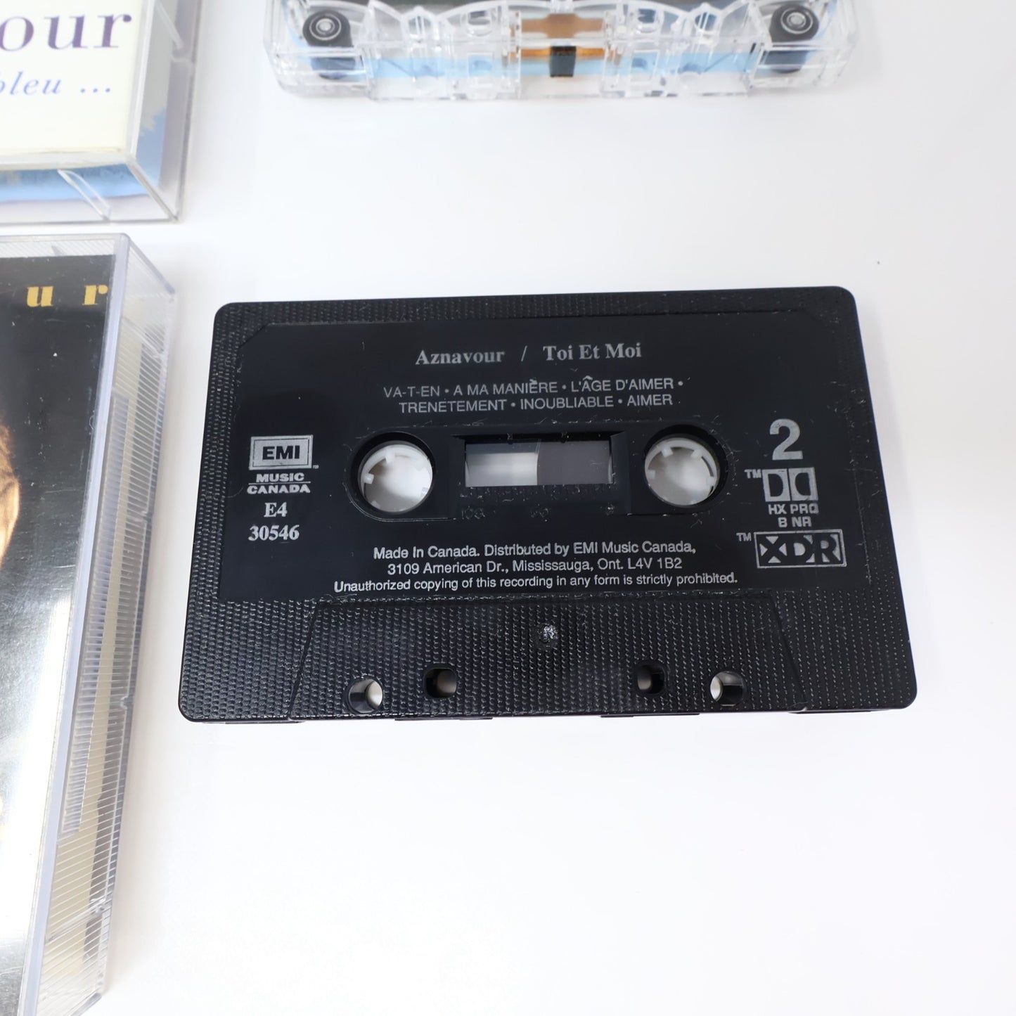 Aznavour Lot 6 Cassettes Plus Bleu/Toi et Moi/Chansons d'Or/Palais des congrès