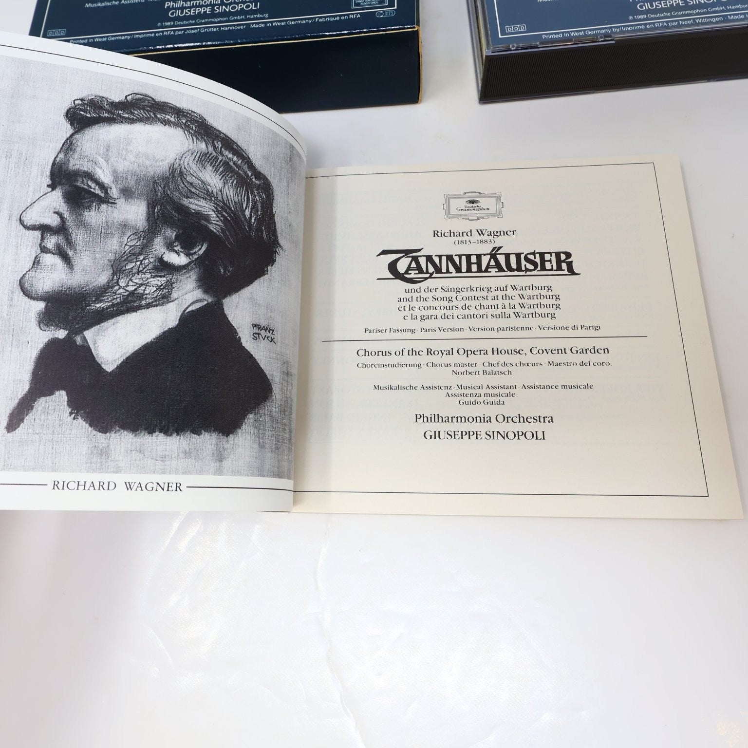 Richard Wagner Tannhäuser 3 CD Boxset 1989 Giuseppe Sinopoli Placido Domingo