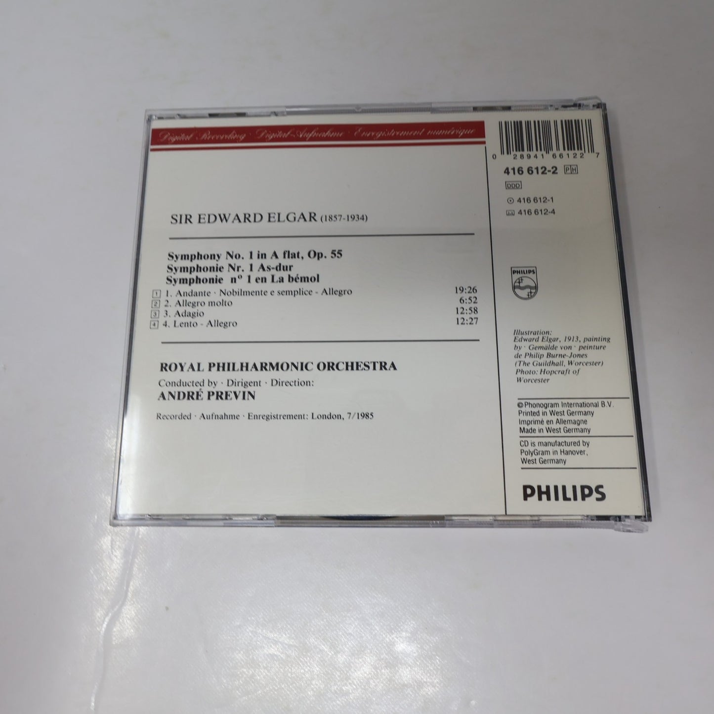 Sir Edward Elgar 7 CD Lot Enigma Variations/Falstaff/Symphony #1-2-3/Violin