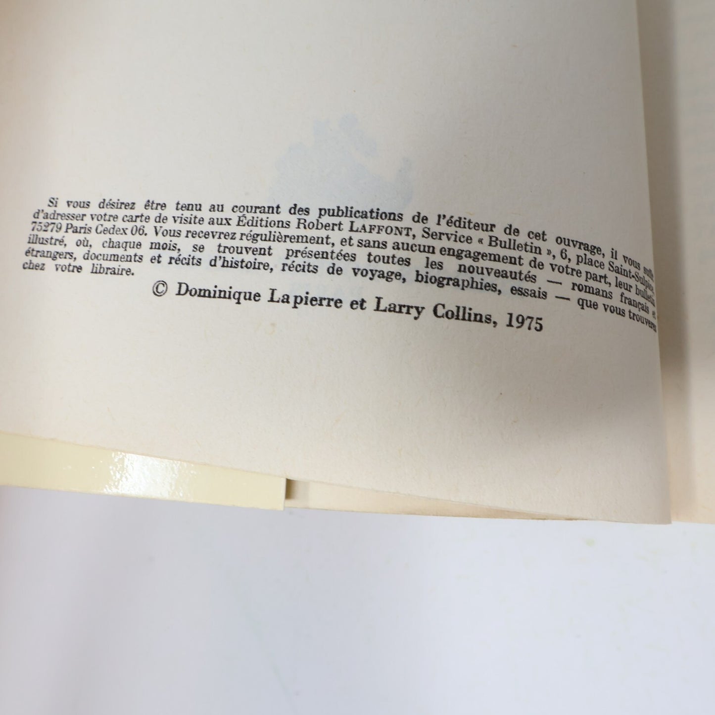 Dominique Lapierre/Larry Collins Lot 2 Livres Ô Jérusalem/Cette Nuit la Liberté
