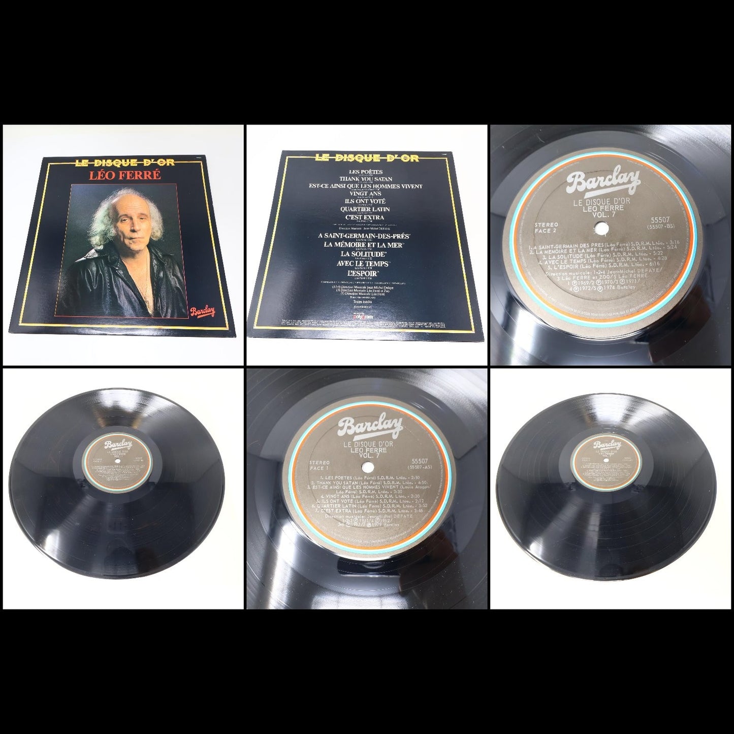 Léo Ferré Lot 10 Disques LP Record Amour Anarchie #1-2/Ludwig/Je Te Donne/Frime