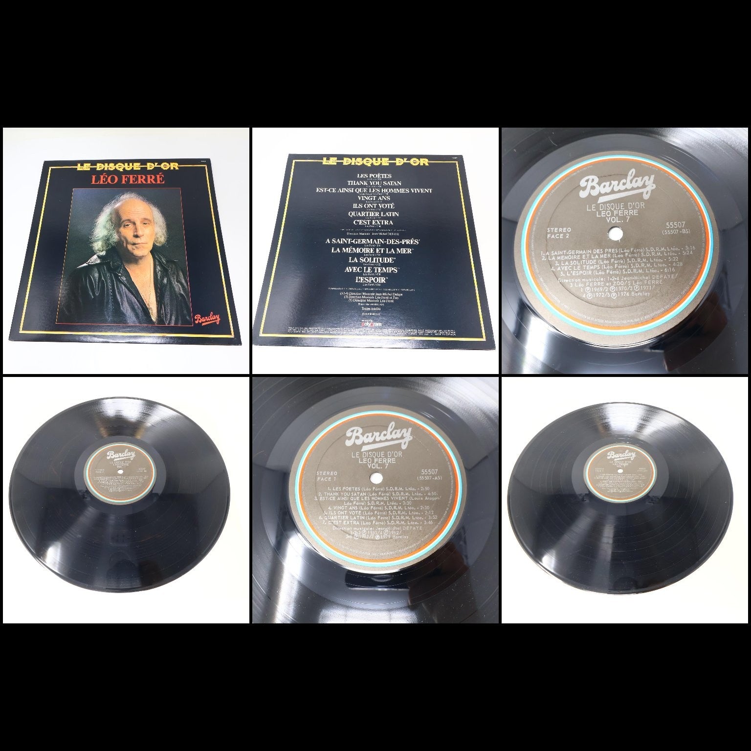 Léo Ferré Lot 10 Disques LP Record Amour Anarchie #1-2/Ludwig/Je Te Donne/Frime