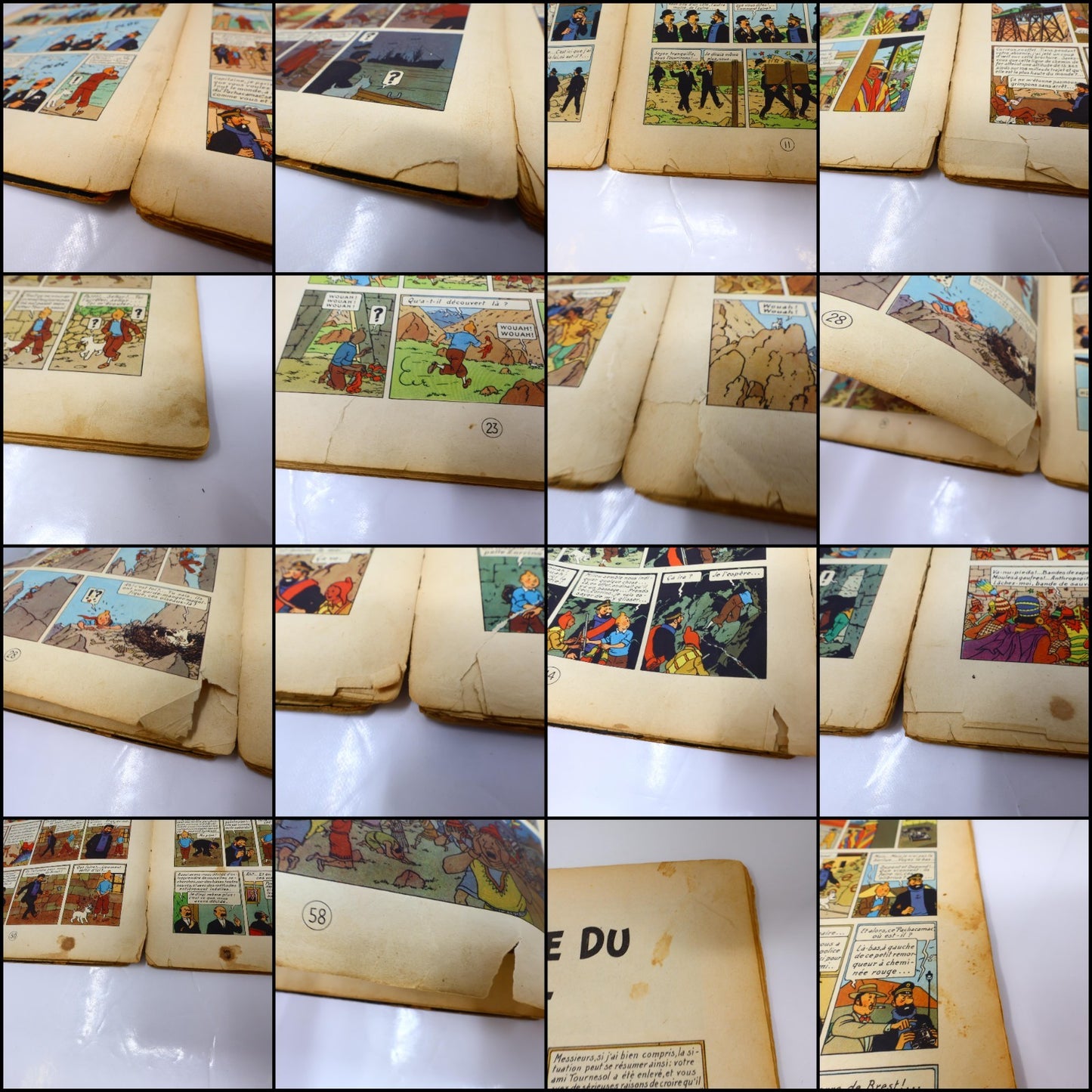 Tintin Le Temple du Soleil Hergé Casterman B3 1949 EO 2 Symboles Incas BD