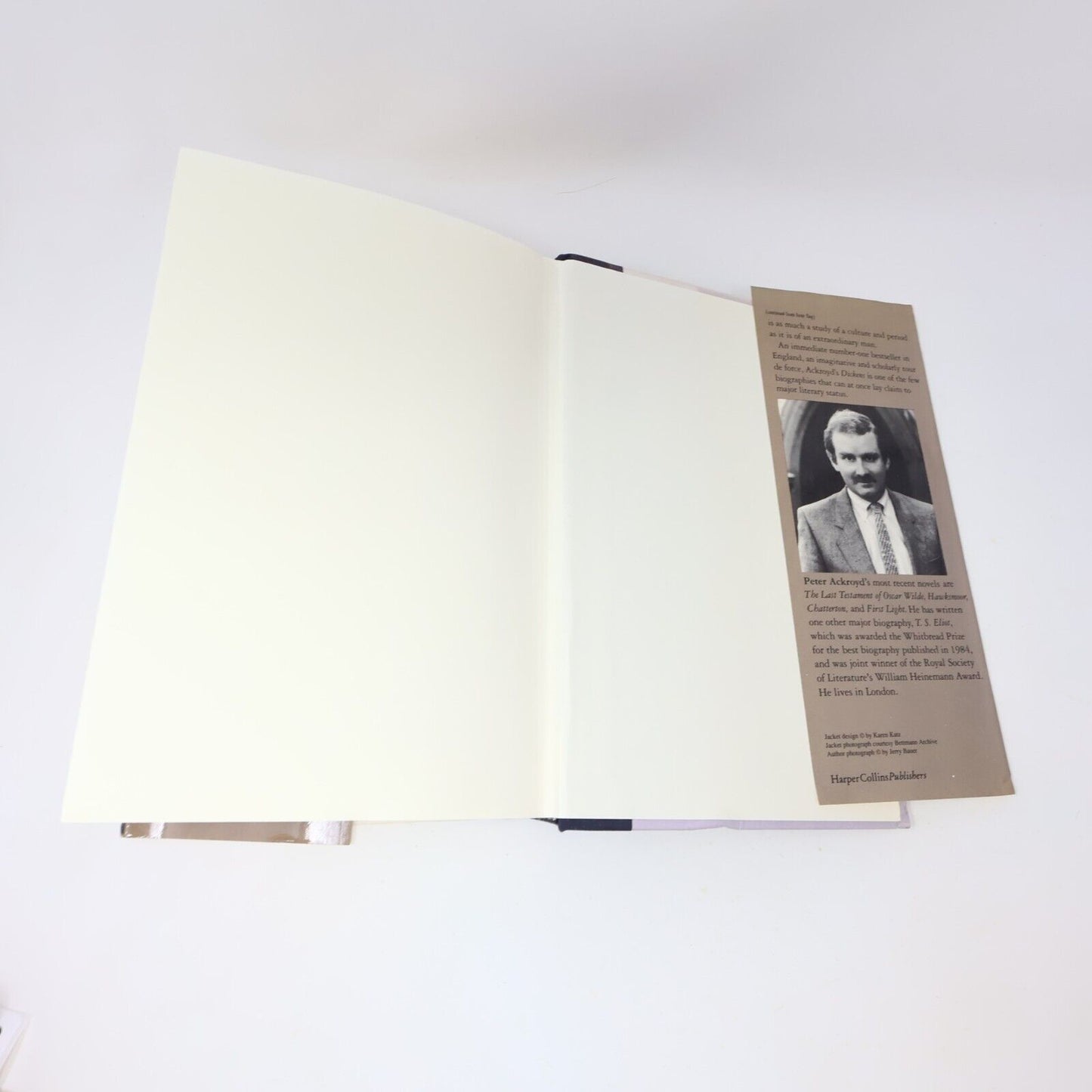 1990 Dickens Peter Ackroyd Harpercollins Hardcover HC Biography Book 90s DJ