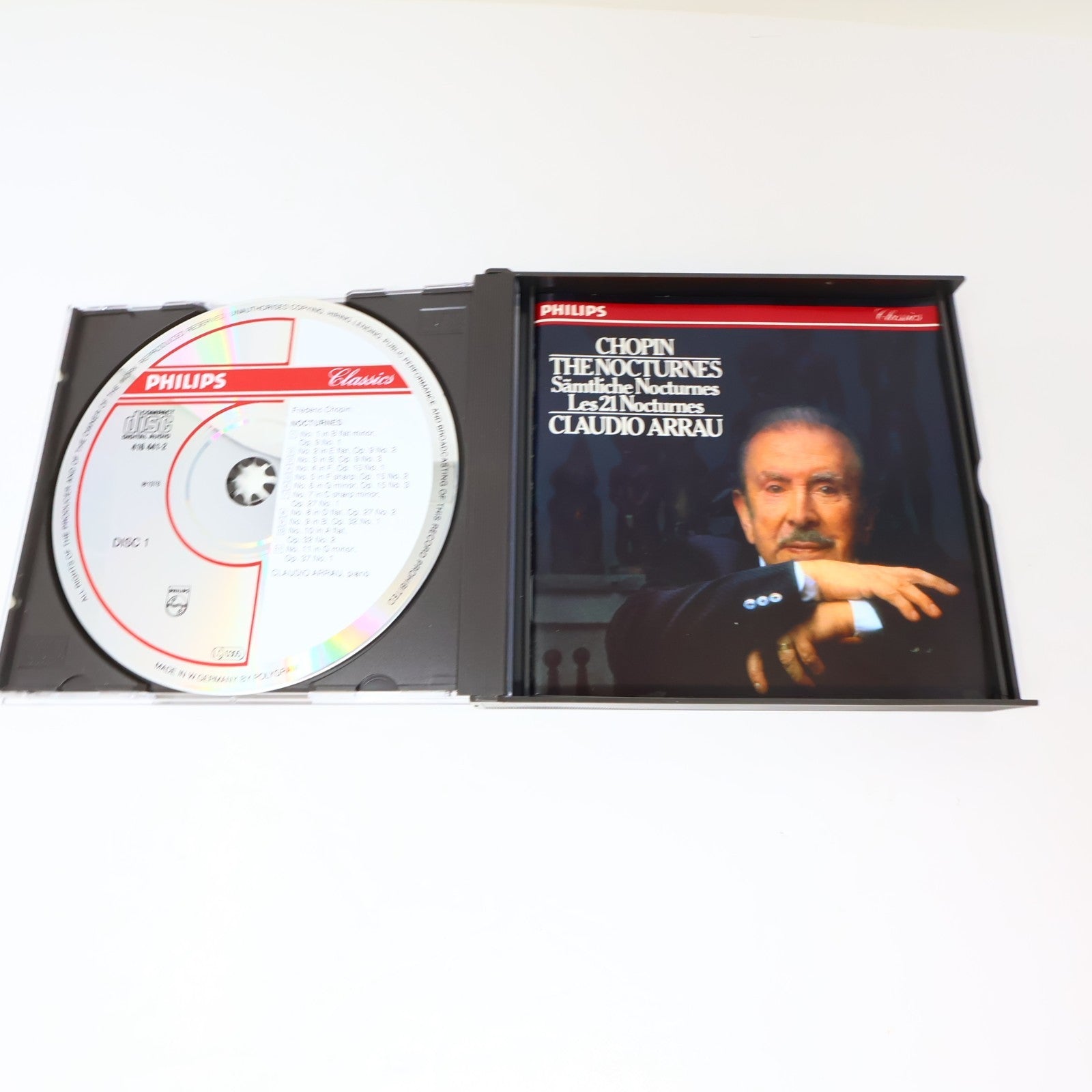 The Nocturnes/Les 21 Nocturnes CD Frederic Chopin/Claudio Arrau Philips 90s