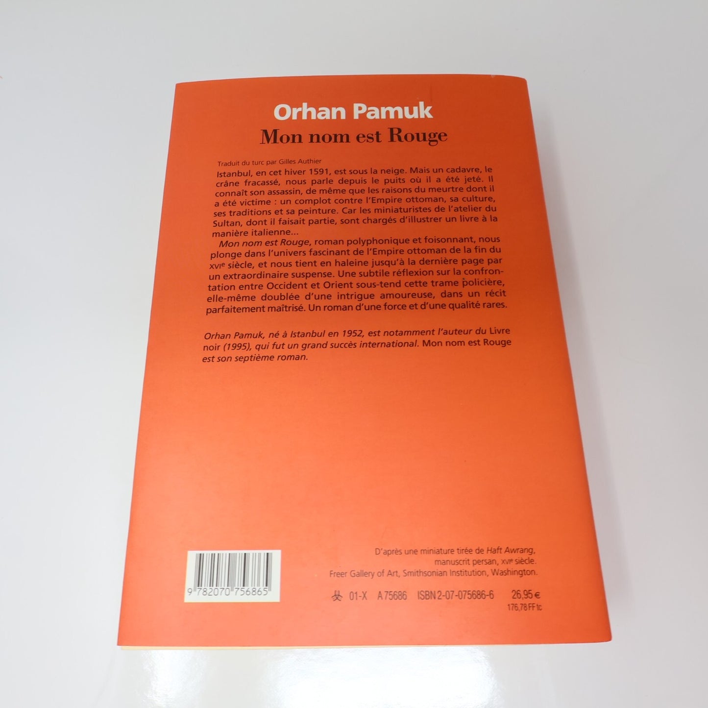 Orhan Pamuk Lot 2 Livres Le Livre Noir/Mon Nom est Rouge Crime et Mystère French