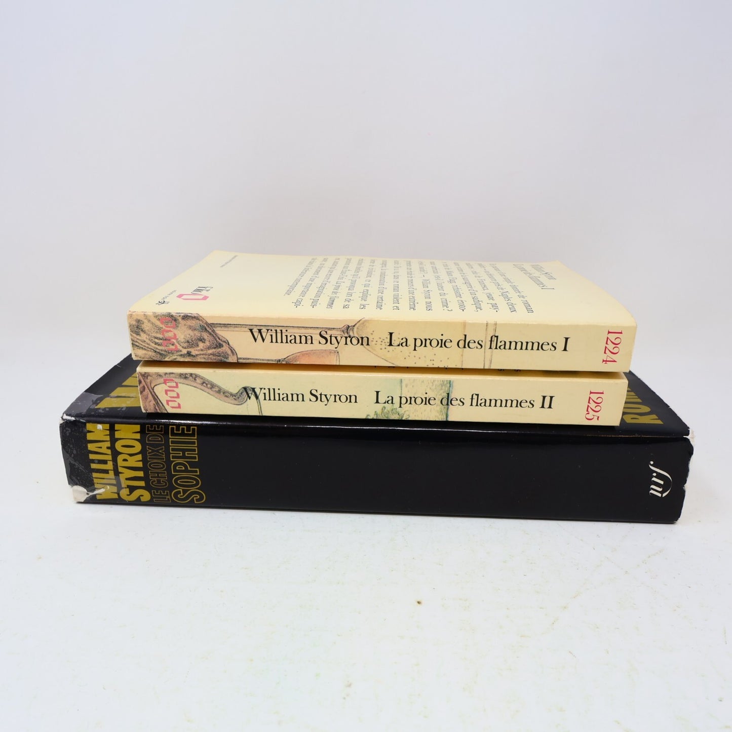 William Styron Lot 3 Livres Le Choix de Sophie/La Proie des Flammes 1-2 Français