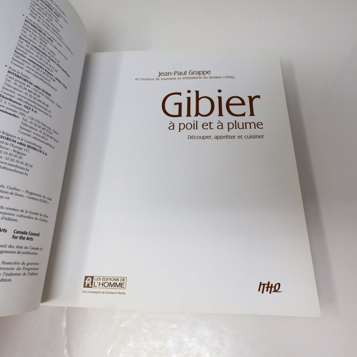 Gibier à Poil et à Plume Jean-Paul Grappe 2008 Livre Signé Recettes Cuisine