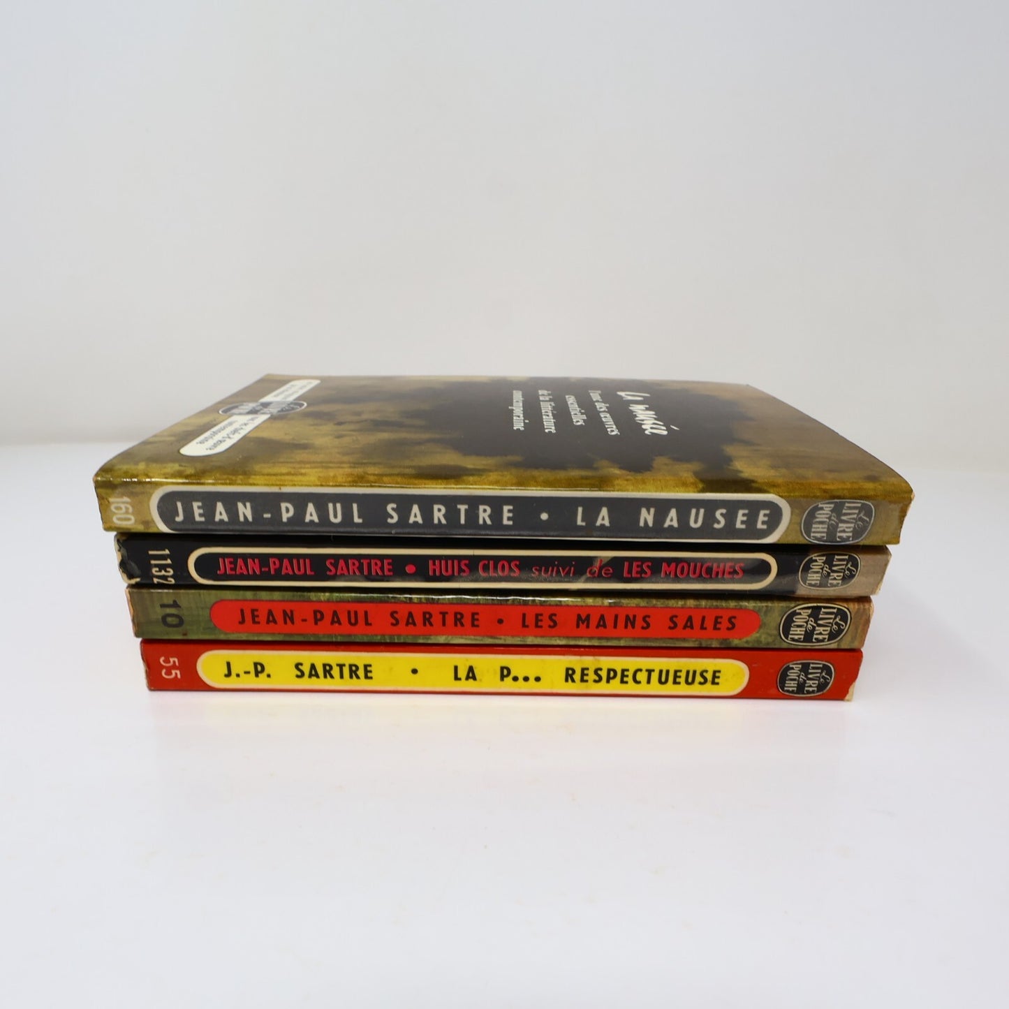 Jean-Paul Sartre Lot 4 Livres Poche La Nausée/Huis Clos/Mains Sales Roman French