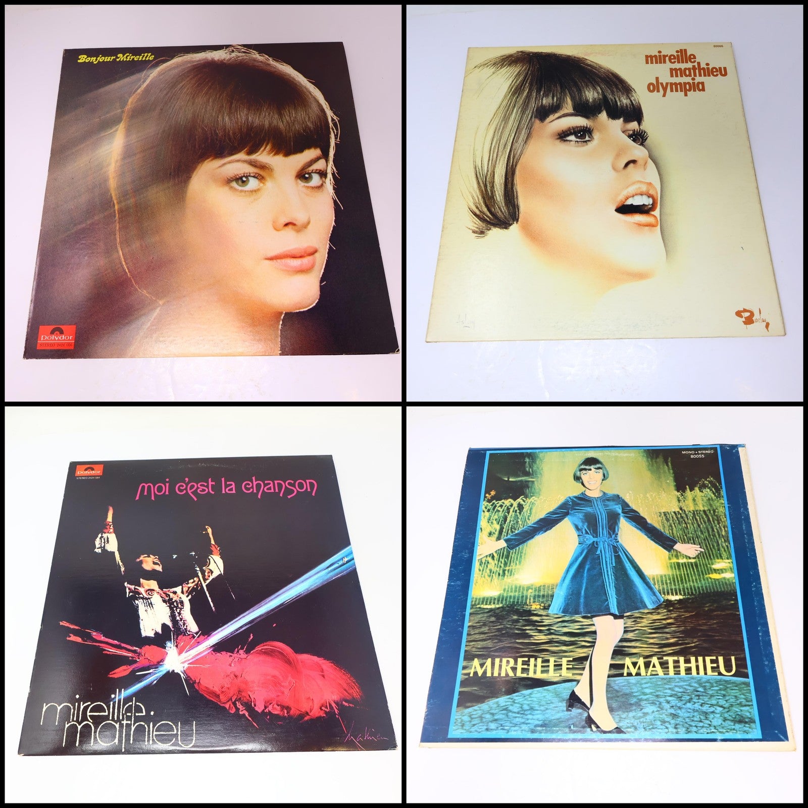 Mireille Mathieu Lot 4 Disques Bonjour Mireille/Première Étoile/Olympia/Chanson