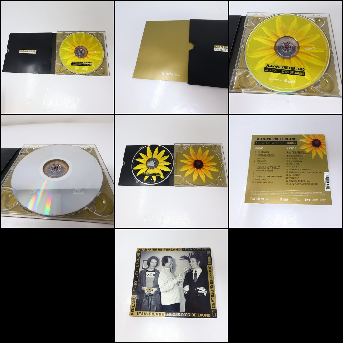 Jean-Pierre Ferland Lot 6 CD Jaune/Écoute pas ça/Bleu Blanc Blues/Live/Bijoux