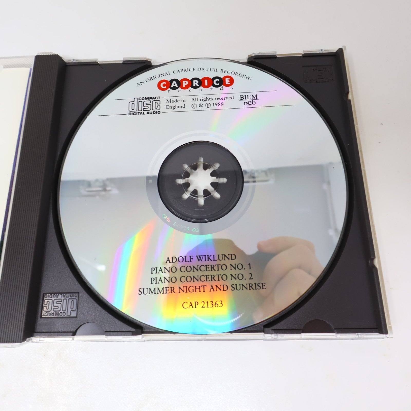 Adolf Wiklund CD Piano Concertos #1-2/Summer Night and Sunrise Panula/Westerberg