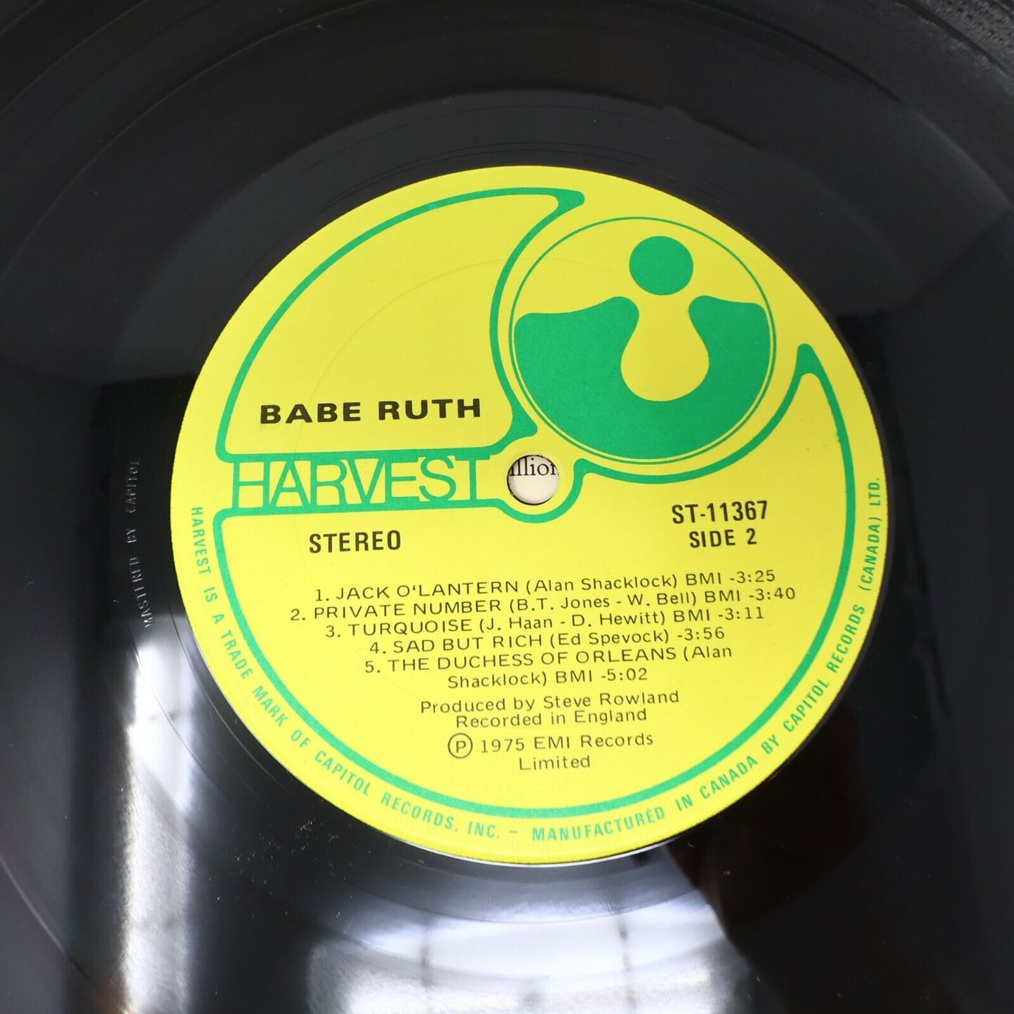 Babe Ruth Self Titled LP Record Vinyl ST-11367 1975 Canada Stereo Classic Rock