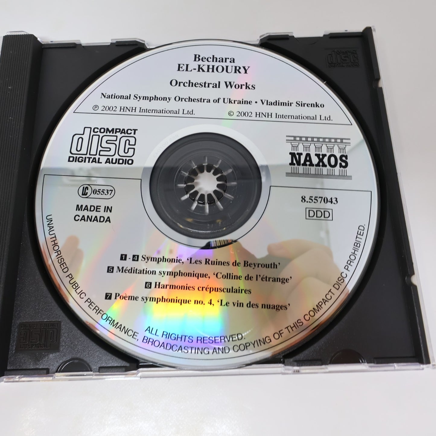 Bechara El-Khoury CD Orchestral Works Ruins Of Beirut/Hill Of Strangeness Naxos