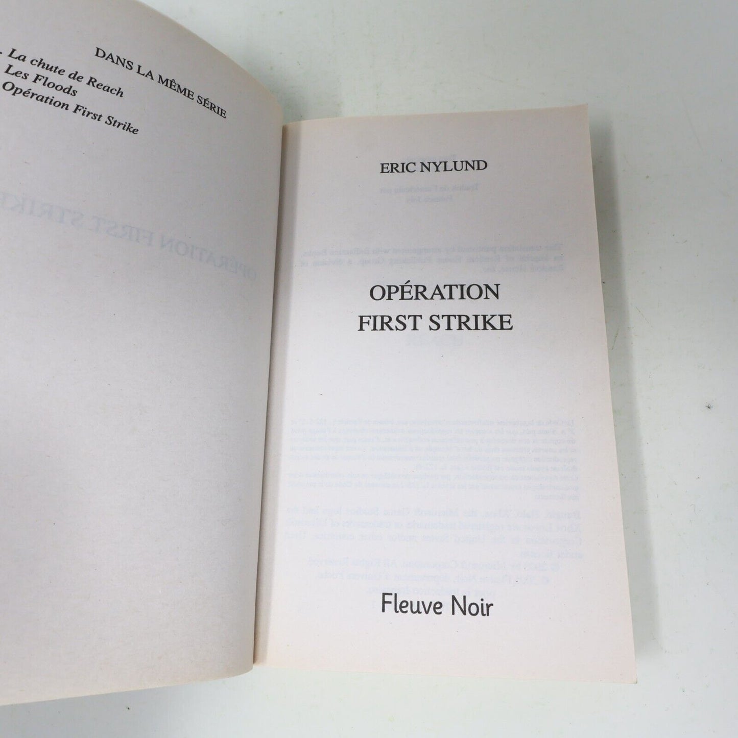 2005 Opération First Strike Halo #3 Eric Nylund Fleuve Noir Science-Fiction PB