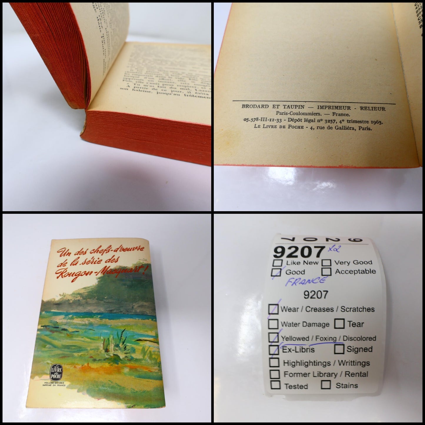 Émile Zola Lot 2 Livres Poche La Joie de Vivre/Bête Humaine Roman France French