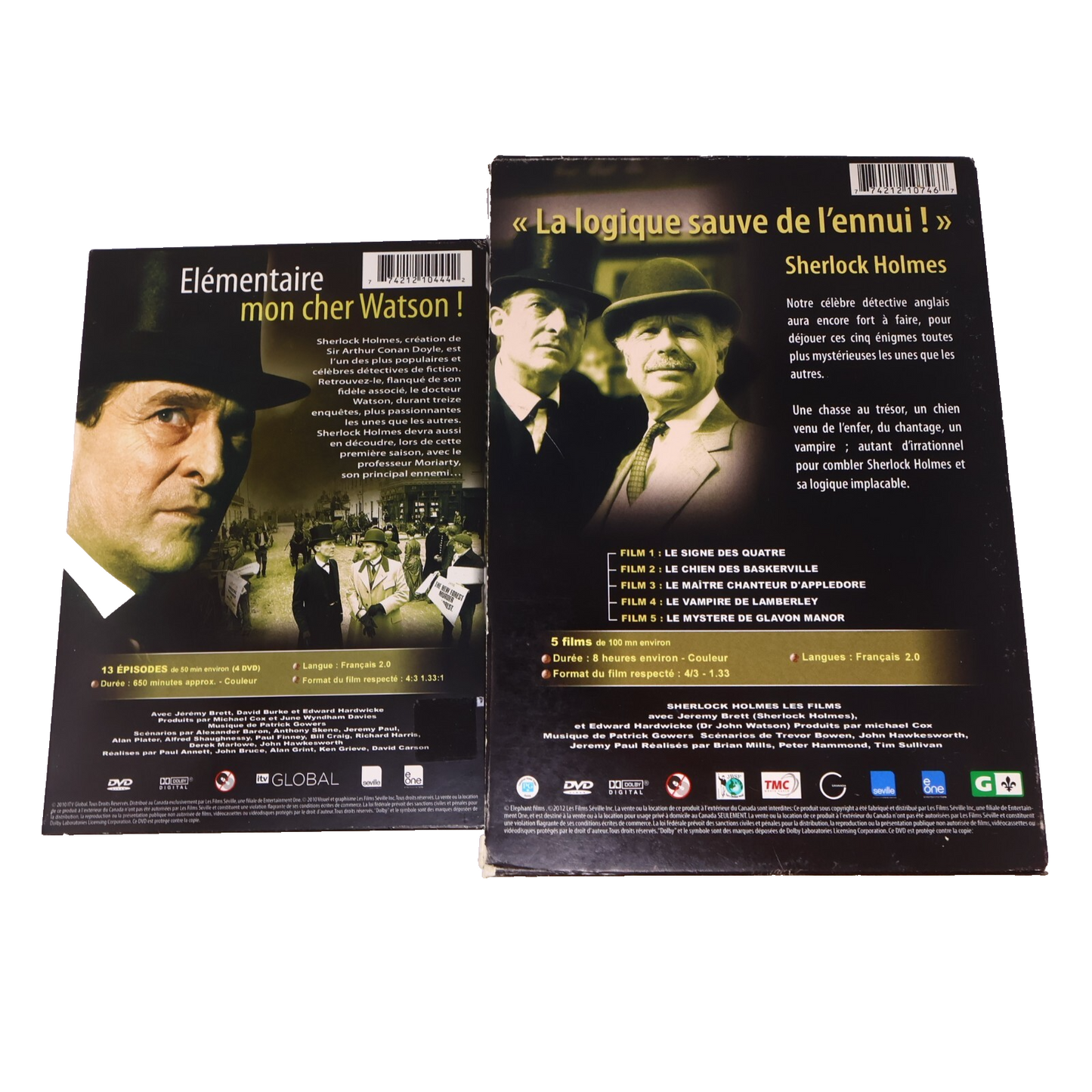 Sherlock Holmes Saison 1/Les Films Lot 2 DVD Français Jeremy Brett 4:3 Testés