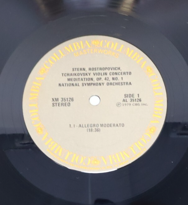 Isaac Stern Tchaikovsky Rostropovich Violin Concerto/Meditation Record 35126