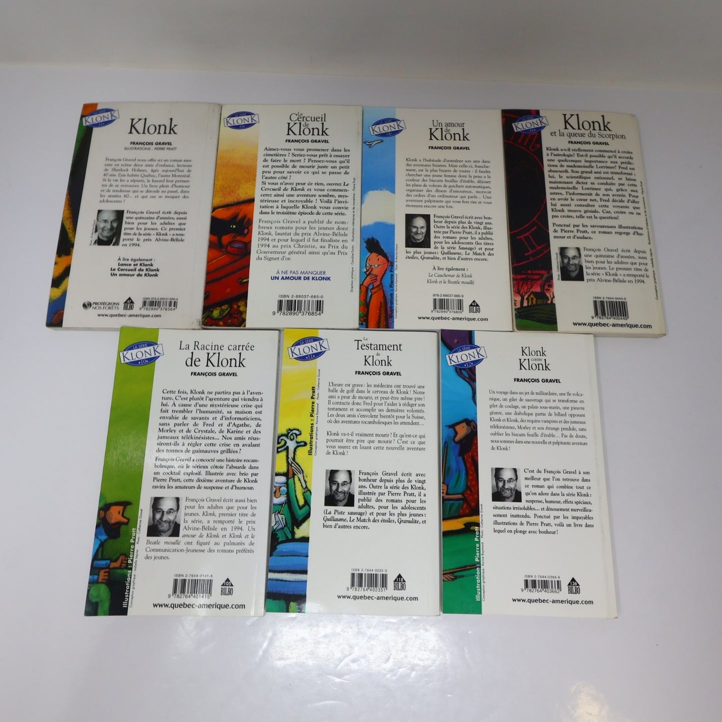 Klonk #1 3-4 8 10-12 Lot 7 Livres François Gravel Un Amour de Klonk Français PB