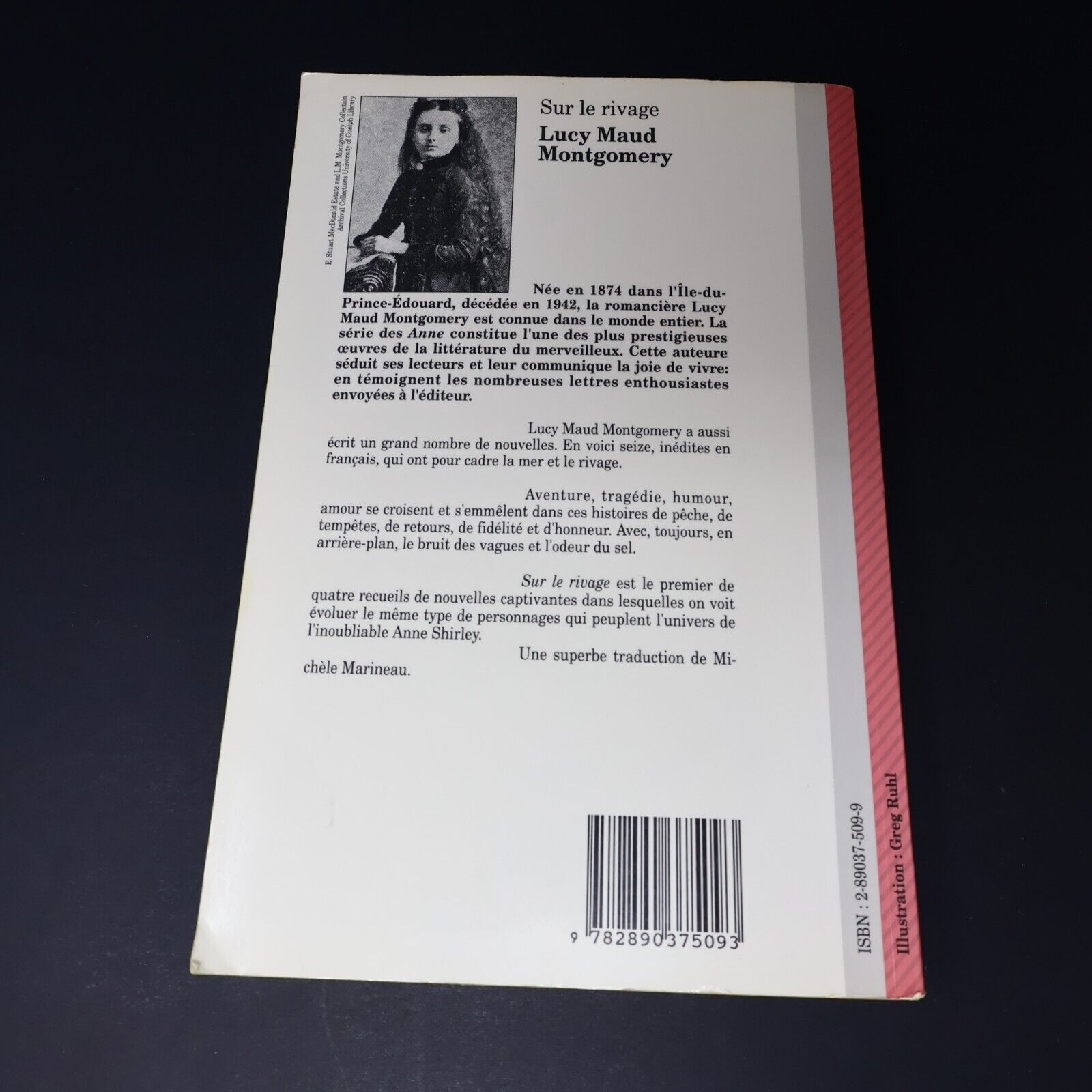 1990 Sur le Rivage de Lucy Maud Montgomery Roman Québec Amérique Français Livre