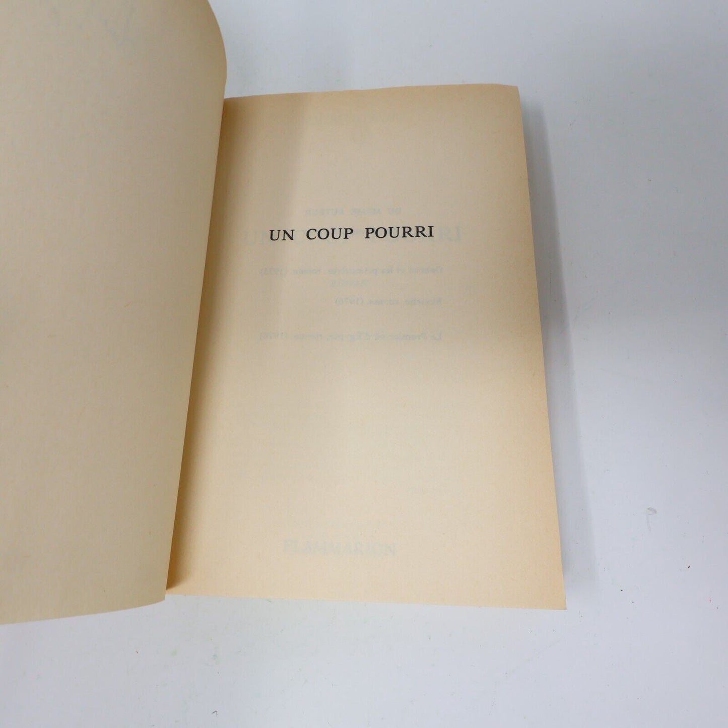 Demouzon Un Coup Pourri Mouche Premier Né d'Égypte Lot 3 Livres Espionnage 70s