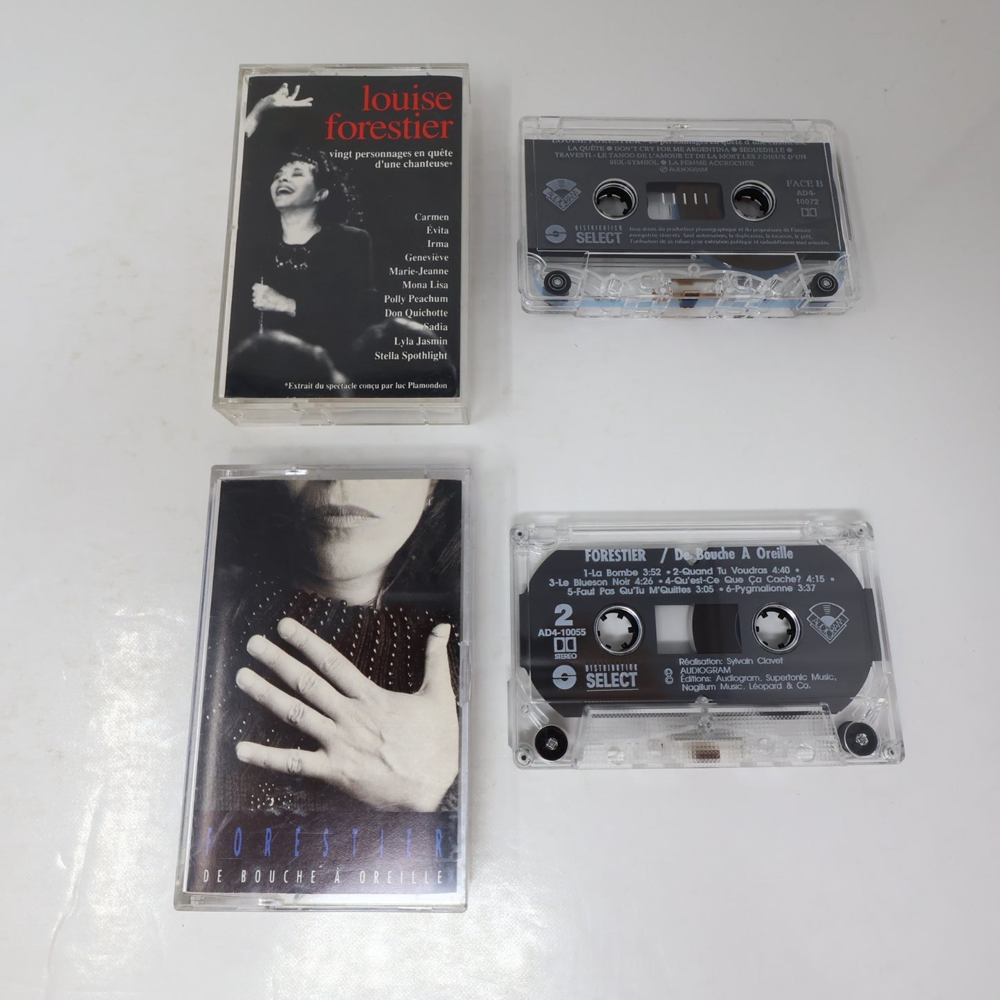 Louise Forestier Lot 2 Cassettes De Bouche À Oreille/Vingt Personnages en Quête