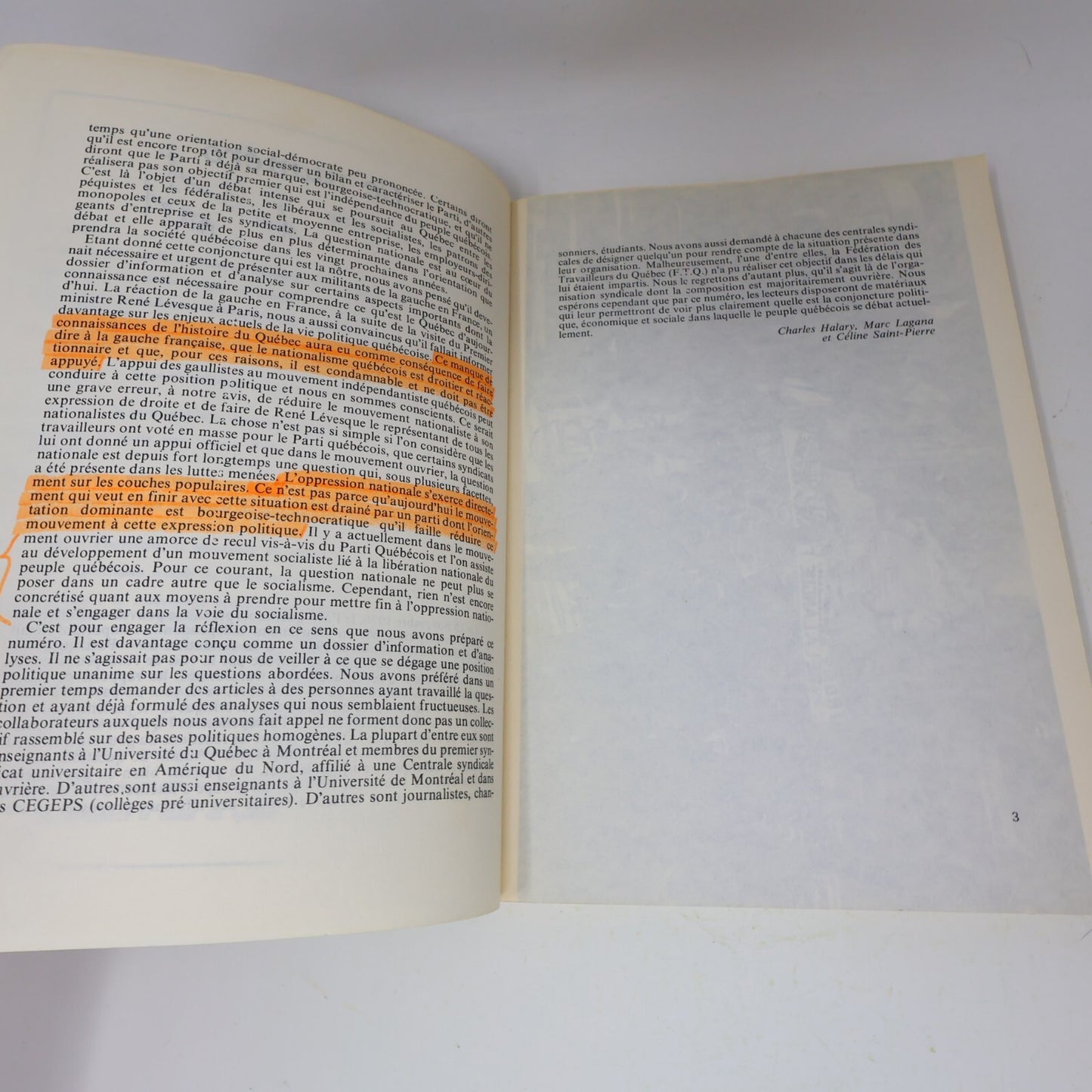 Politique d'Aujourd'hui #7-8 Québec de l'Indépendance au Socialisme 1978 Société