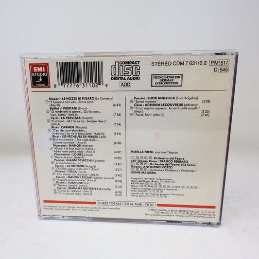 Mirella Freni Opera Arias/Airs d'Opéras CD 1989 Digital Remaster Classical EMI