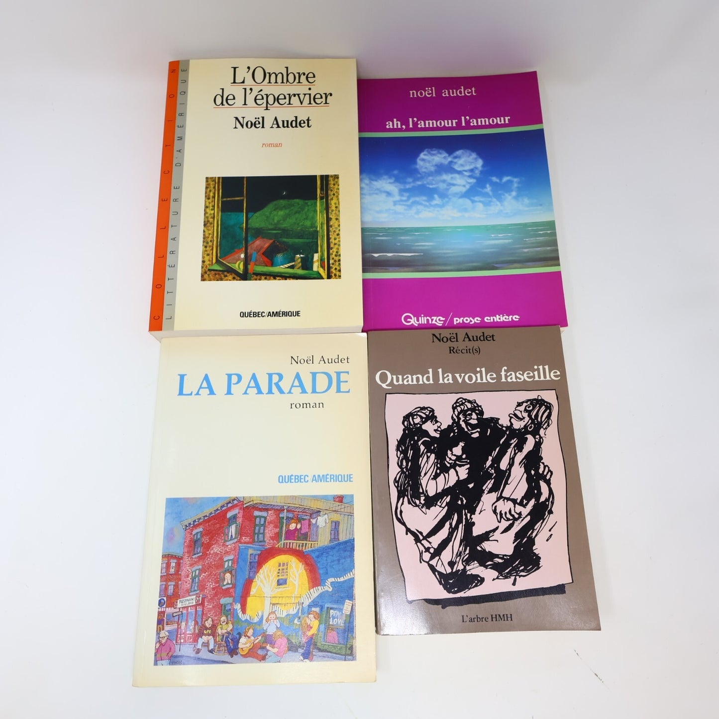 Noël Audet Lot 4 Livres L'Ombre de l'Épervier/La Parade/Quand la Voile Faseille