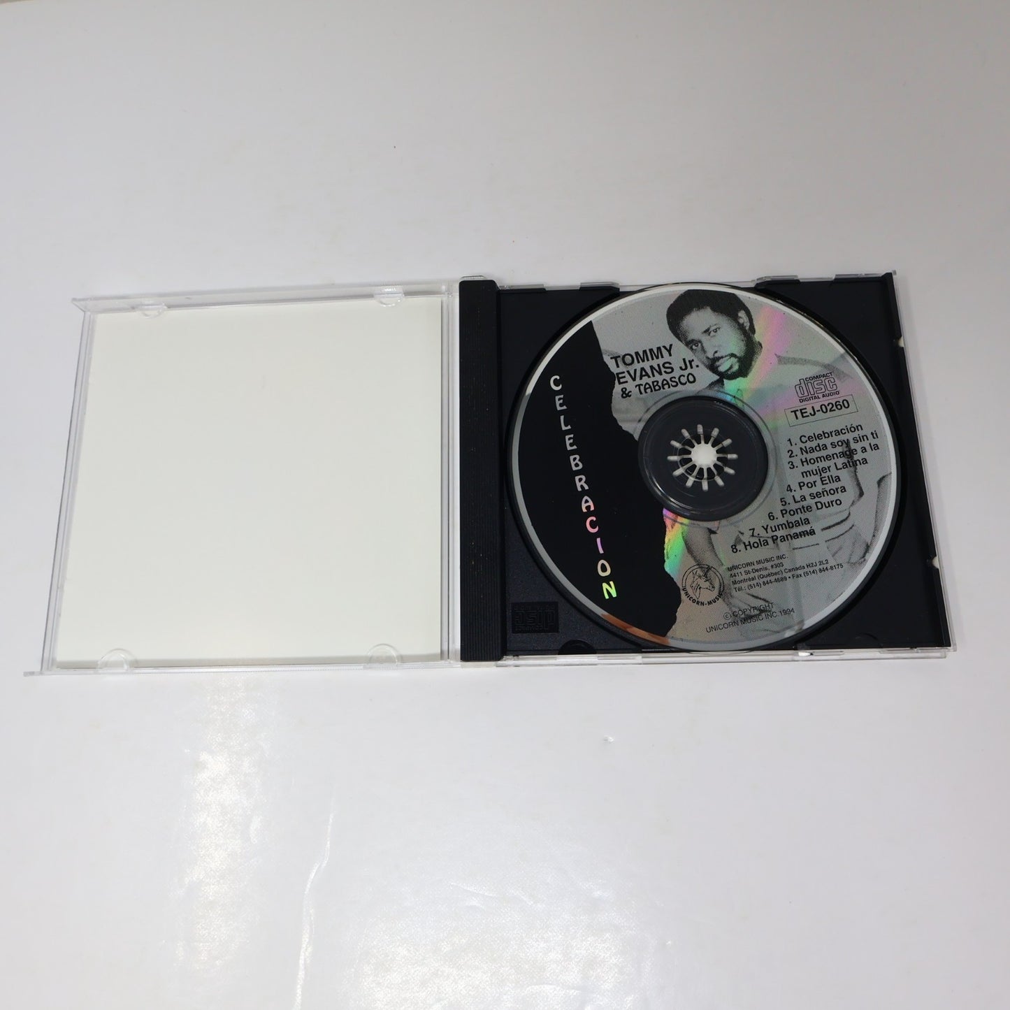 Tommy Evans Jr. & Tabasco CD El Mensajero de la Cancion Unicorn Music 1994