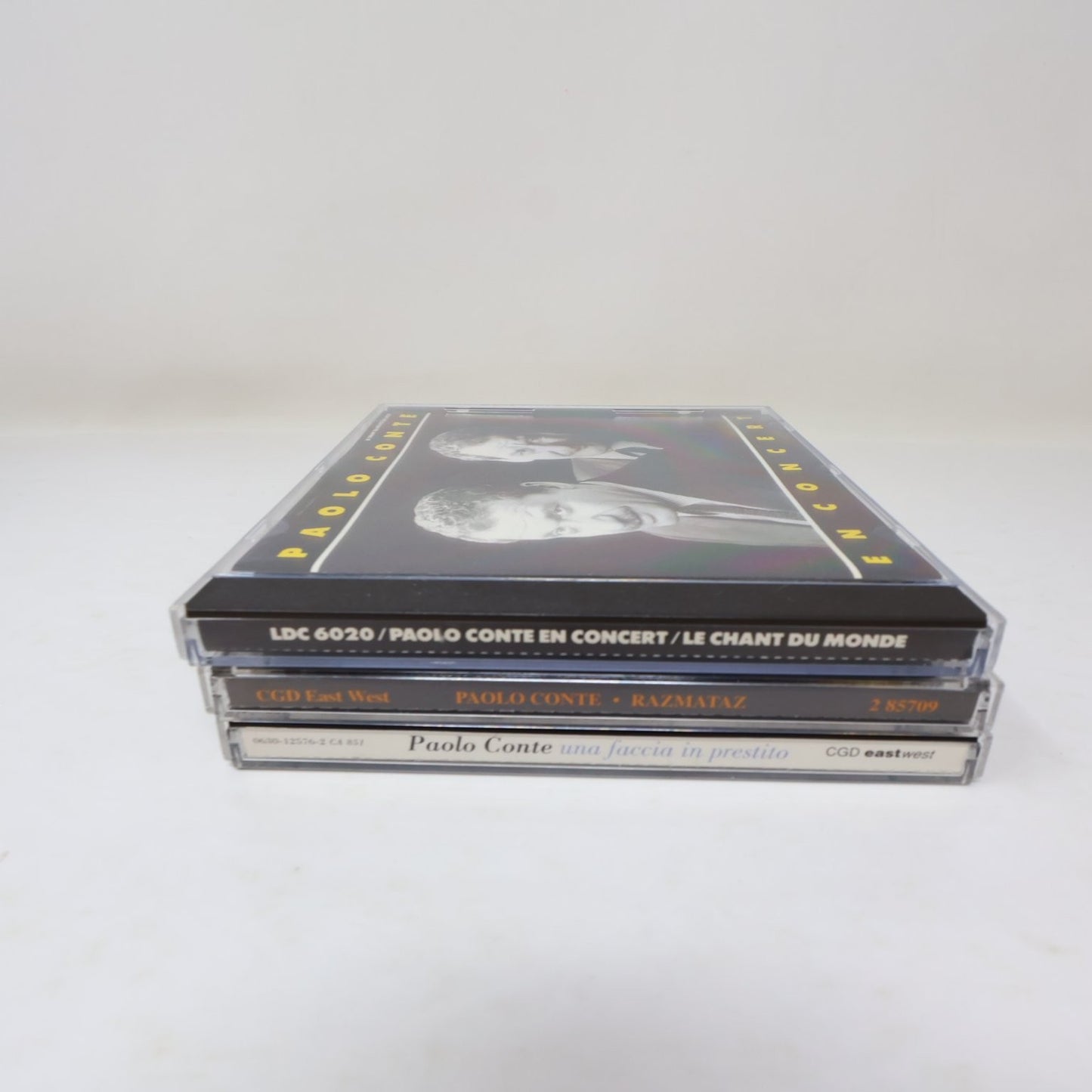 Paolo Conte 3 CD Lot Razmataz/Una Faccia in Prestito/En Concert Jazz World Music