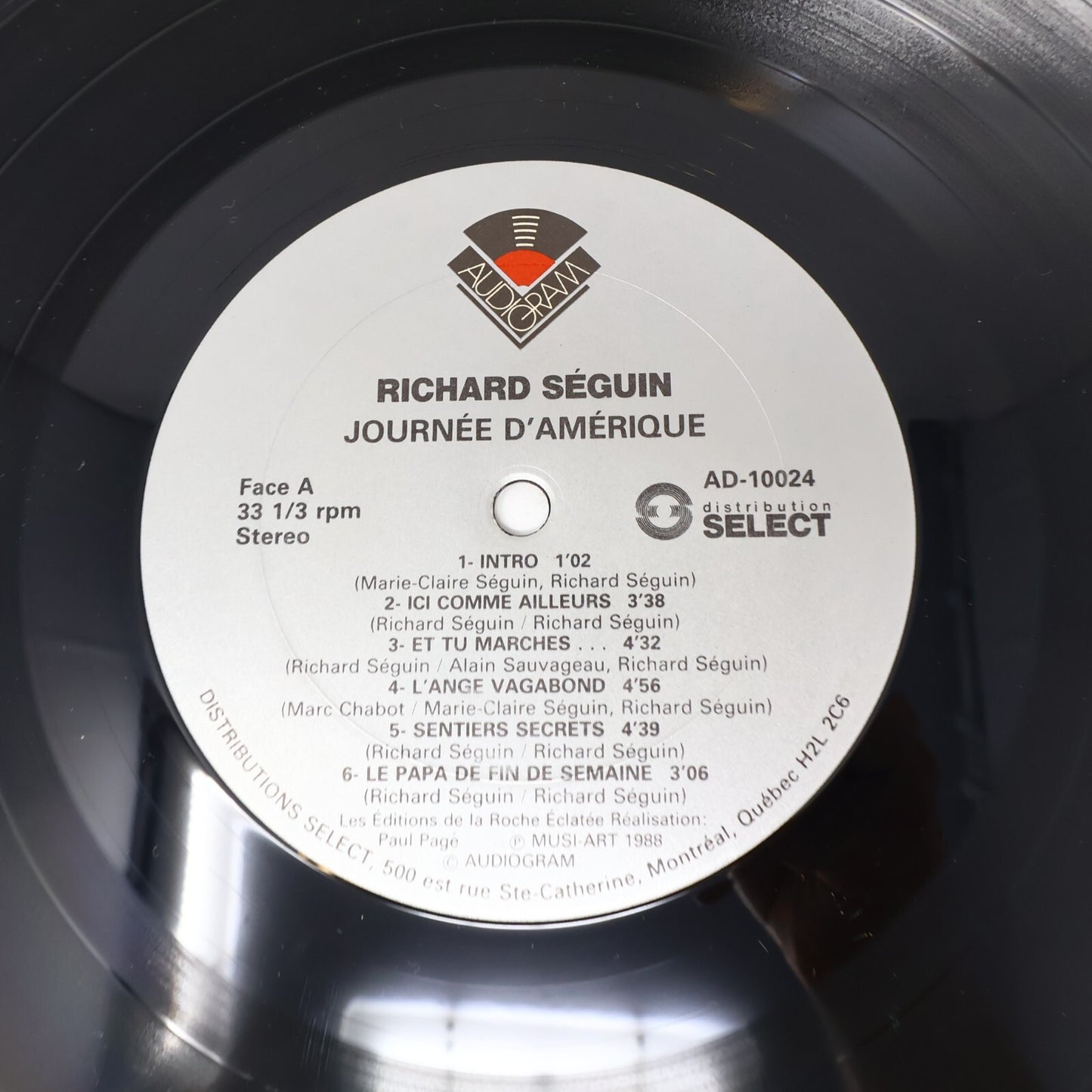 Richard Séguin Lot 3 Disques Festin D'Amour/Journée D'Amérique/Récolte De Rêves