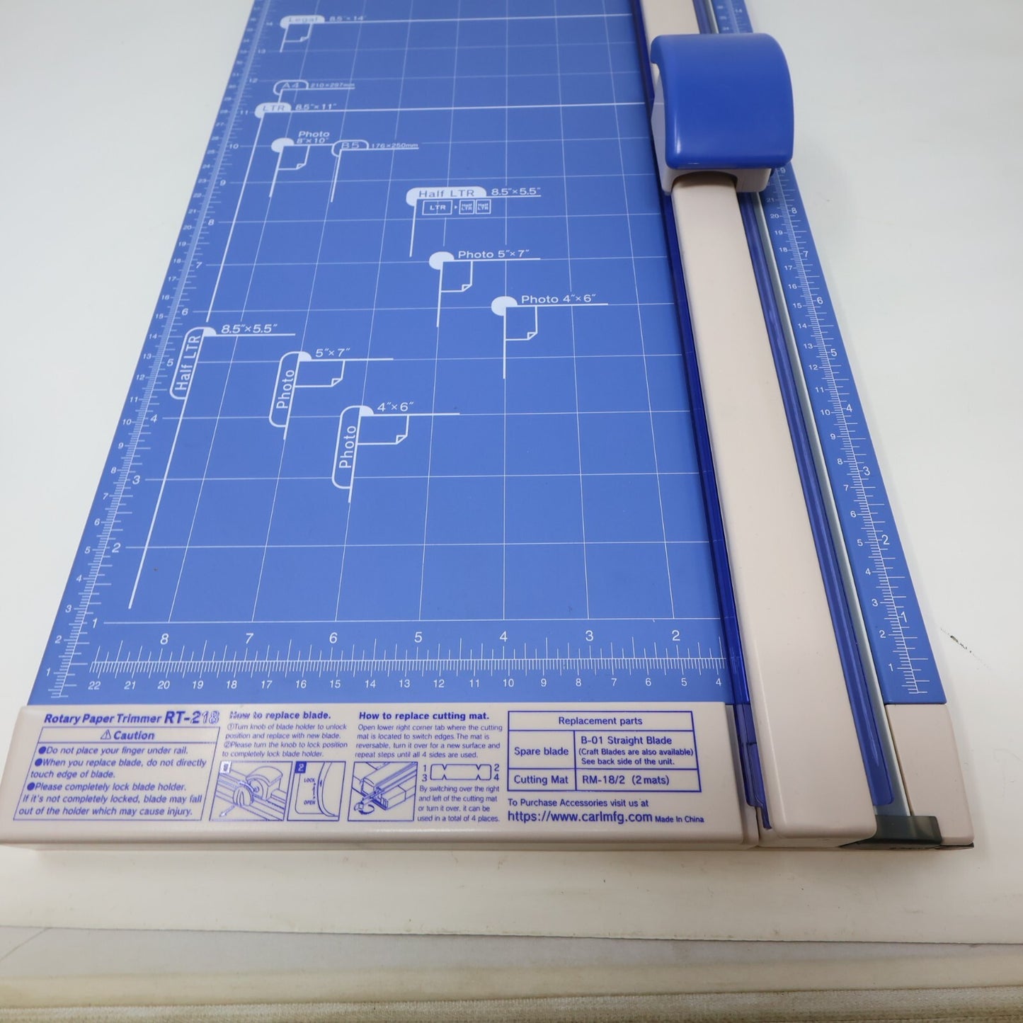 CARL Professional Rotary Paper Trimmer 18" RT-218 Used Damaged Box Massicot