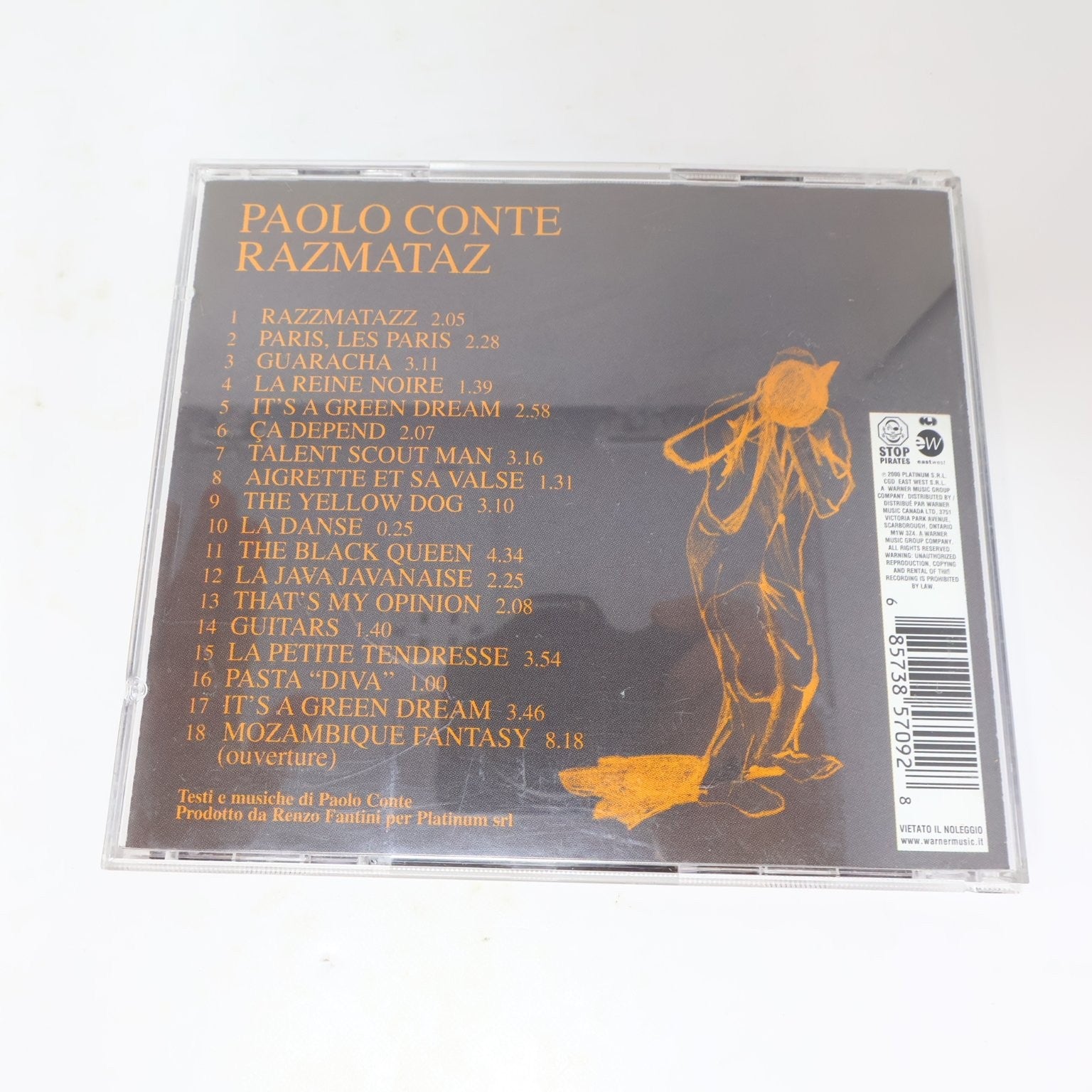 Paolo Conte 3 CD Lot Razmataz/Una Faccia in Prestito/En Concert Jazz World Music