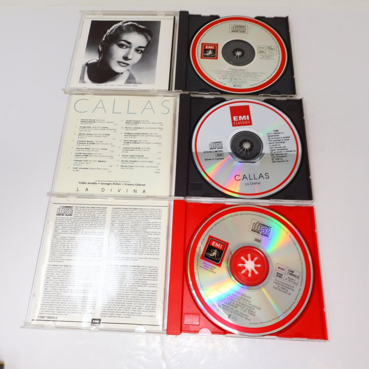 Maria Callas 5 CD Lot Bellini Norma/Opera Arias/La Divina/Duos/L'Art de Maria