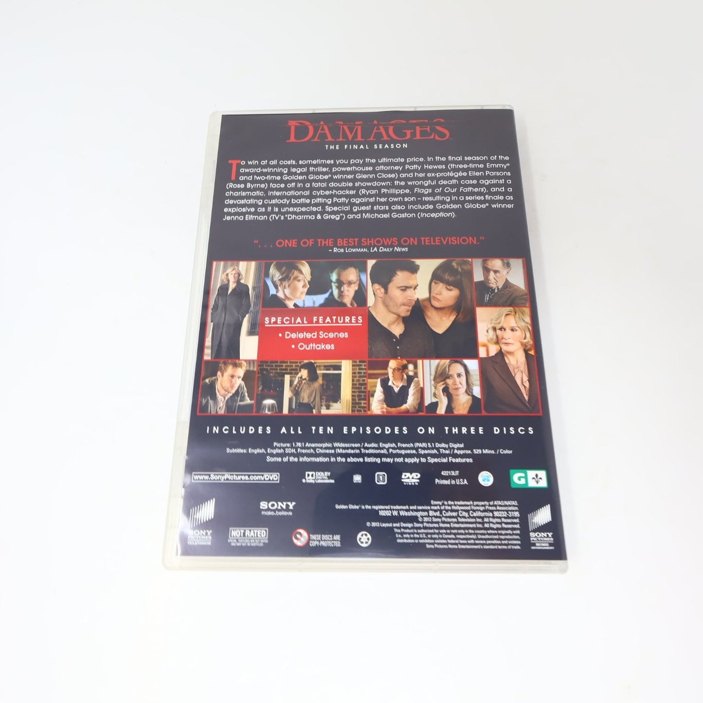 Damages DVD Complete Series Seasons 1-5 Glenn Close Rose Byrne 2007-2012 NTSC