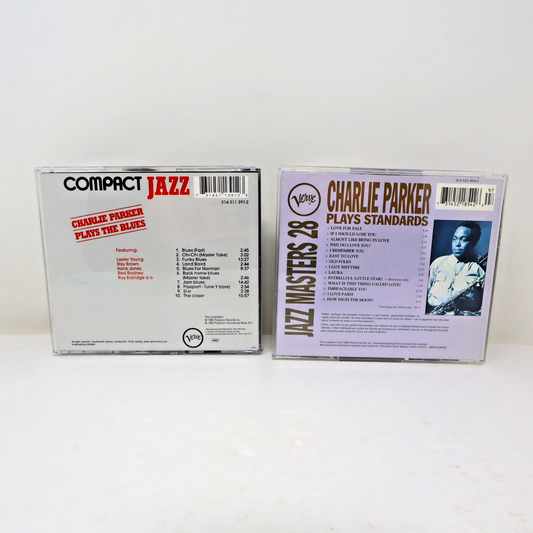Charlie Parker 2 CDs Lot Plays the Blues/Plays Standards Jazz Bop 1992 1994 90s