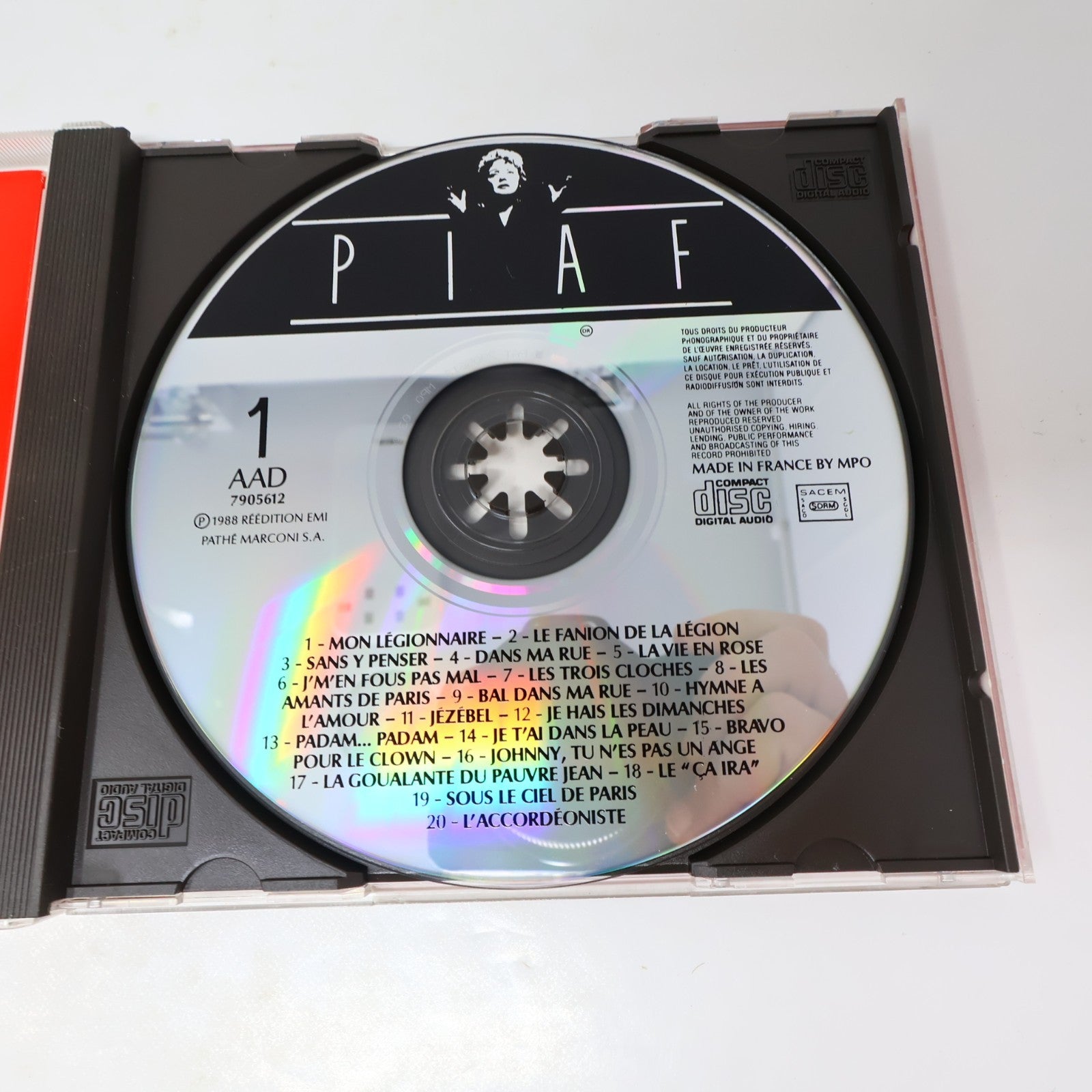 Édith Piaf 25e Anniversaire Volume #1-2 Série Complète Lot 2 CDs EMI Pop 1988