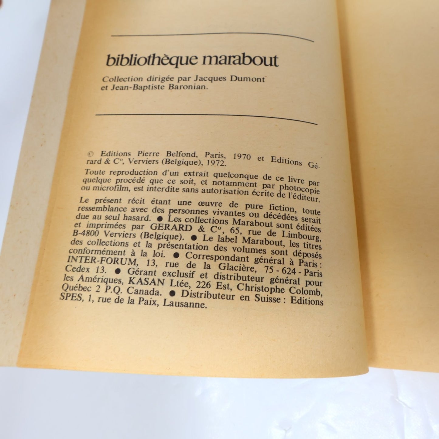 Histoires Vénéneuses Claude Seignolle 1972 Français Marabout Occulte Ténèbres