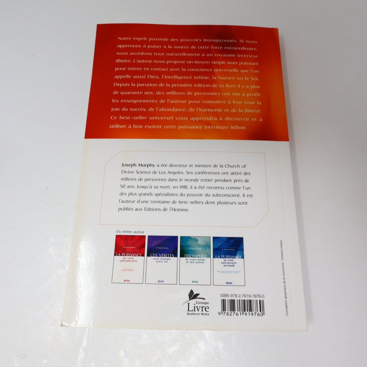 Le Miracle de Votre Esprit Joseph Murphy Livre 2011 Français Spiritualité PB
