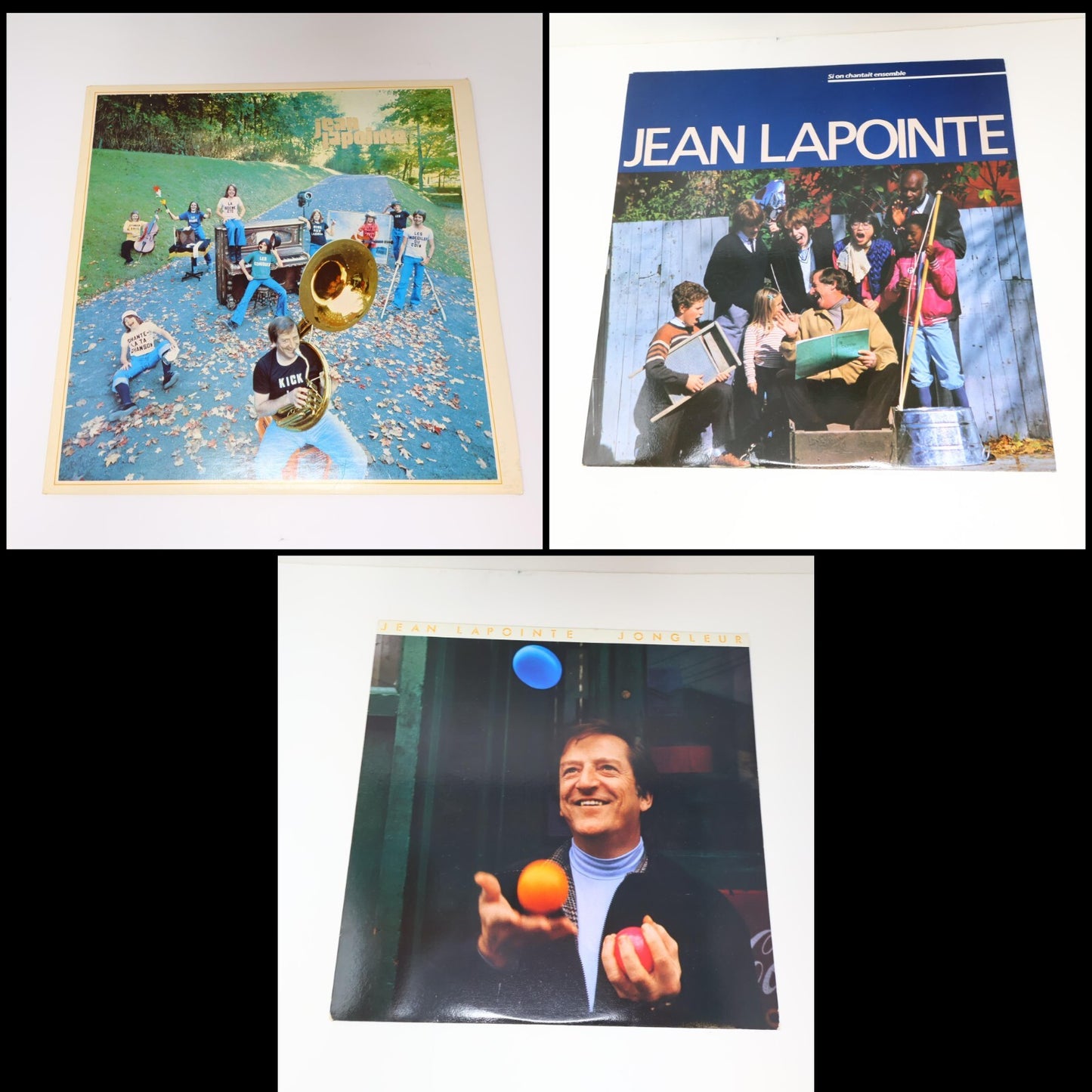 Jean Lapointe Lot 3 Disques Jongleur/Si On Chantait/Chante la ta Chanson Record