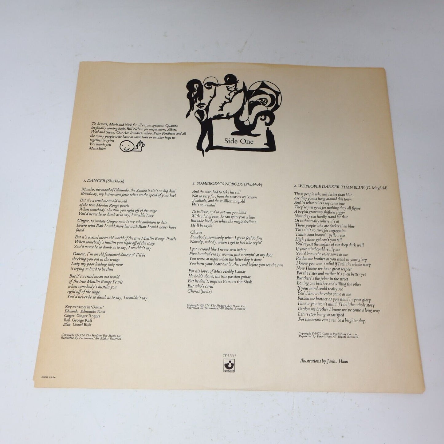 Babe Ruth Self Titled LP Record Vinyl ST-11367 1975 Canada Stereo Classic Rock